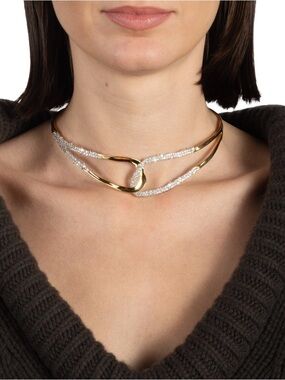 ALEXIS BITTAR
Freeform Pavé Intertwined Collar Necklace